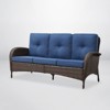 POCASSY 72" Wide Outdoor Sofa Furniture Outdoor Wicker Sofa Weather Resistant Rattan with Deep Seat for Patio Backyard Porch - 4 of 4