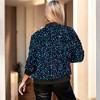 Anna-Kaci Sparkly Sequin Jacket Glitter Long Sleeves Zip Up Bomber Velvet Jacket - image 4 of 4