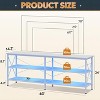 GALAXHERO TV Stand for 65-70 inch TV with LED Lights, Gaming Entertainment Center with Storage, Industrial TV Console for Living Room, White - 2 of 4