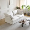 Love Seat Sofas, 82.66inch Modern Down Filled Modular Sectional Sofas for Living Room Apartment Lounge Bedroom,Cushion Covers Removable - 2 of 4