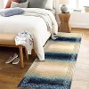 Washable Runner Rug Modern Abstract Non-Slip Low Pile Foldable Soft Hallway Entry Kitchen Laundry Floor Mat Indoor, Bordered - 2 of 4