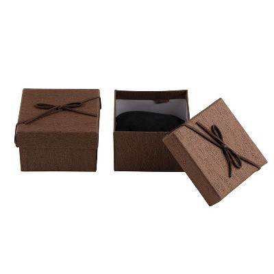 Black Paper Package Case Ring Necklace Earrings Bracelet Jewelry Gift Box FaRKCA 