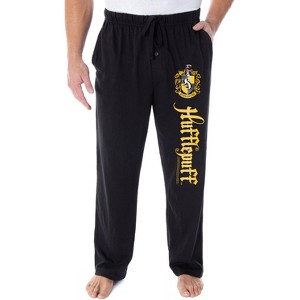 Harry Potter Men's Hogwarts Castle School House Crest Pajama Pants - 5 Styles - 1 of 3
