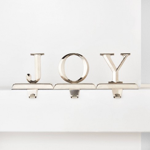 3pk JOY Silver Christmas Stocking Holder - Wondershop™