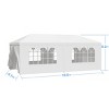 Outdoor 10×20 FT Gazebo, Wedding Party Canopy Tent with 6 Removable Sidewalls, Large Gazebo with Metal Frame and Stakes-Coolbibila - 4 of 4