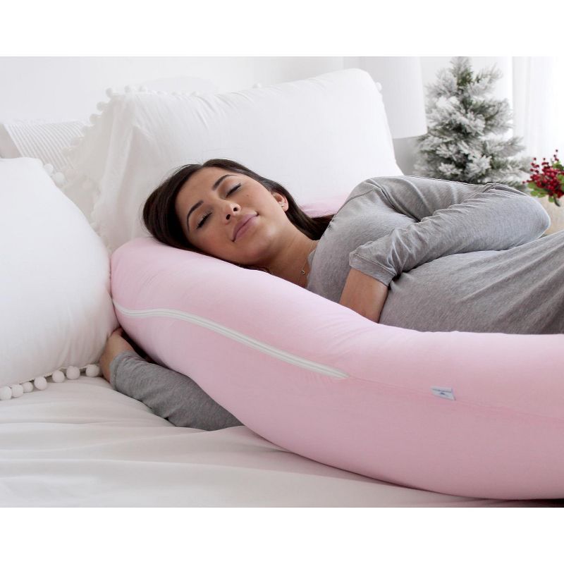 PharMeDoc Pregnancy Pillow, U-Shape Full Body Maternity Pillow, Jersey Cotton Cover, 6 of 11