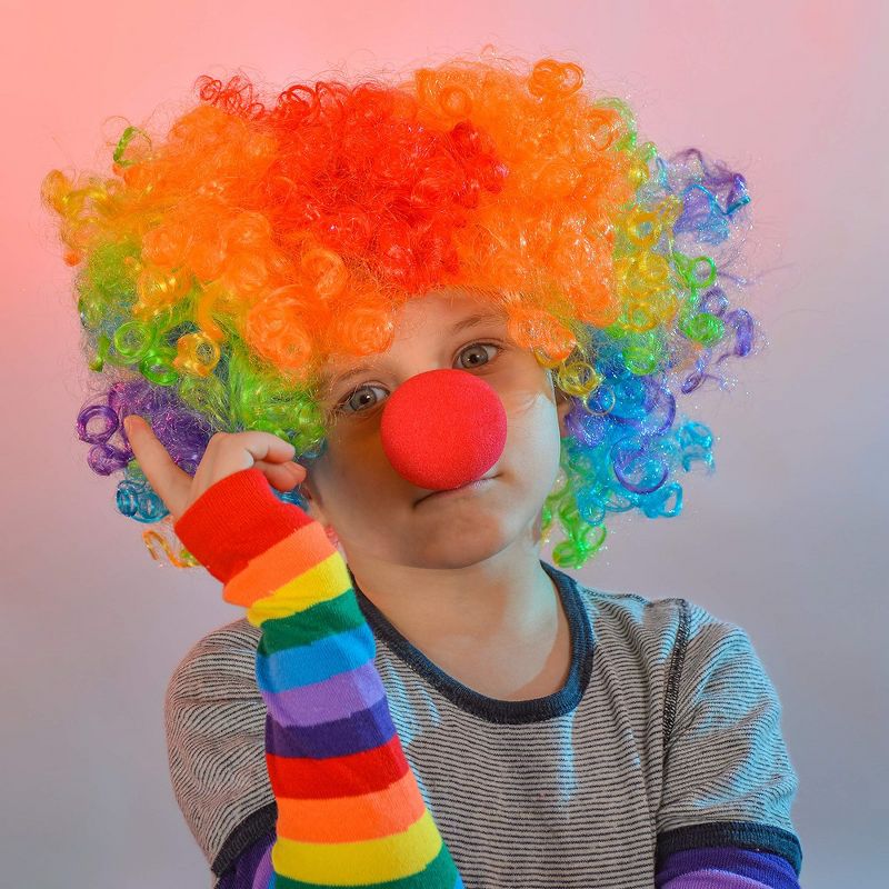 Skeleteen Kids Clown Wig - Multicolor, 3 of 5
