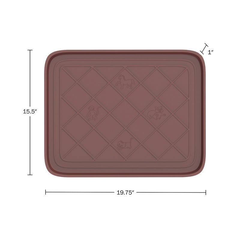 All Weather Boot Tray - Small Water-Resistant Plastic Utility Shoe Mat for Indoor and Outdoor Use in All Seasons by Stalwart (Brown), 2 of 5