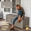 Syemin Shoe Racks Shoe Storage Cabinet Waterproof UV-Resistant Entryway Storage Bench Indoor Outdoor Shoe Organizer, Grey, 46.85"*17.32"*17.91" - 3 of 4