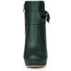 Allegra K Women's Chunky High Heels Platform Bow Decor Ankle Boots - 2 of 4
