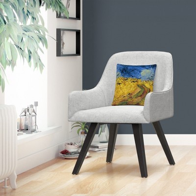 Vincent Van Gogh Wheatfield with Crows 16" x 16" Decorative Throw Pillow