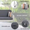 Dracelo Wicker Porch Swing, 2-Seater Hanging Bench With Chains - 3 of 4