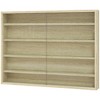 HOMCOM 5-Tier Display Cabinet, Wall-Mounted Glass Door Cabinet with 4 Adjustable Shelves - 4 of 4