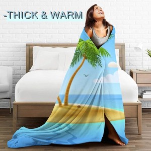 Nutcracker Christmas Decorative Throw Blanket,Ballet Fairy Mouse King Tree Print Decoration,Flannel Winter Pink Blankets. - 1 of 4