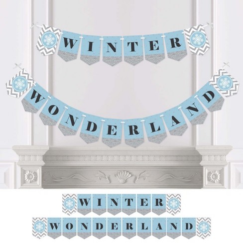 Big Dot Of Happiness Winter Wonderland - Snowflake Holiday Party And Winter  Wedding Diy Decorations - Clothespin Garland Banner - 44 Pieces : Target