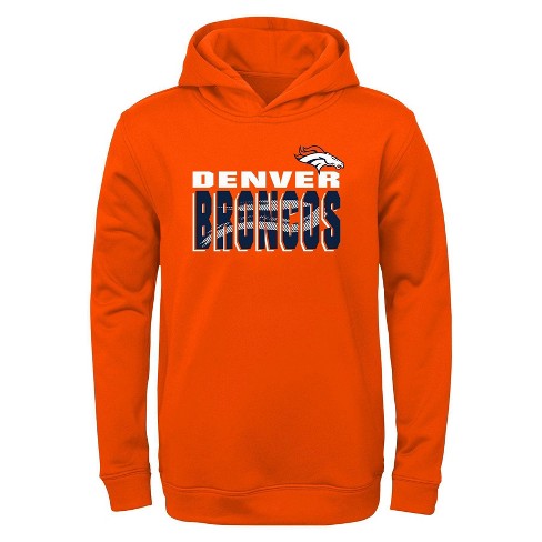 NFL Denver Broncos Toddler Boys' Poly Fleece Hooded Sweatshirt - 3T