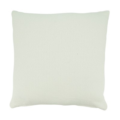 18" White Cotton Cord Appliqué Design Throw Pillow
