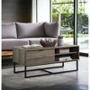 22" Rustic Coffee Table with 1 Door Storage and 2 Open Compartments for Living Room or Family Room - 4 of 4