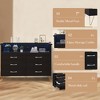 Dresser with LED Light & Charging Station, Storage Cabinet with 6 Drawers and 2 Open Shelves - 4 of 4