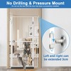 LOVMOR 61" Extra Tall Cat Gate for Doorway, Adjustable Wide, Dog Door with Cat Door, Suitable for Doorways or Kitchen, No Drilling Pressure Mount Kit - 3 of 4