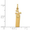 Black Bow Jewelry 14k Yellow Gold Satin & Diamond Cut Golf Bag Pendant, 7 x 27mm - 4 of 4