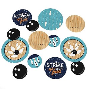 Big Dot of Happiness Strike Up the Fun - Bowling - Birthday Party or Baby Shower Giant Circle Confetti - Party Decorations - Large Confetti 27 Count - 1 of 4