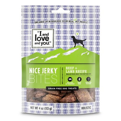 I and Love and You Nice Jerky Beef + Lamb Natural Dog Treats - 4oz