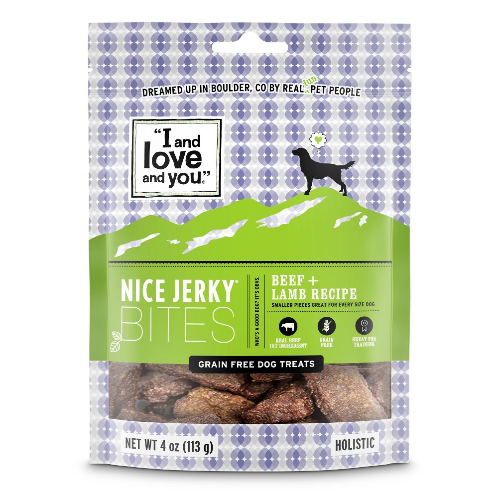 I and Love and You Nice Jerky Beef + Lamb Natural Dog Treats - 4oz