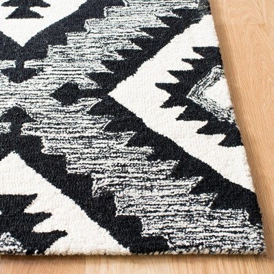 Aspen Black and Gray Wool Hand-Tufted Runner Rug