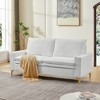 DOMETOUR Upholstered 2-Seater Love Seats Couch for Bedroom Apartment Home Office - 3 of 4