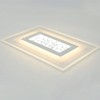 YIYIBYUS White Modern Acrylic Flush Mount LED Ceiling Light with Remote for Living Room - 3 of 4