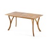 Okak 59" Outdoor Dining Table Side Tables with Acacia Wood Frame Portable Patio End Table Outdoor&Indoor for Garden Balcony Yard Pool, Teak - 4 of 4