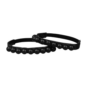 Allegra K Women Shoe Strap Belt Band with Pearls Elastic Shoe Strap 2 Pairs - 1 of 4