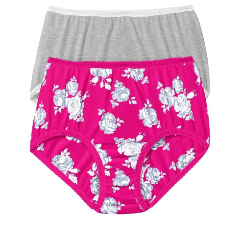 Comfort Choice Women's Plus Size Cotton Boyshort Panty 3-pack - 11, Purple  : Target