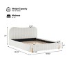 Modern Upholstered Bed Frame with Headboard and Rubberwood Legs, Queen Size Bed Frame for Bedroom or Guest Suite – The Pop Home - 3 of 4