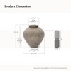LuxenHome Rustic Ceramic Vase, Terracotta Pot with Earthy Gray-Brown Finish, Handcrafted - 3 of 4