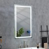 ChicFurnit Bathroom Vanity Mirrors Rectangle Frame Wall Mirror Anti Fog Mirror Decorative Wall Mirrors for Bathroom, White, 40"*1.5"*28" - 2 of 4