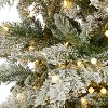 Nearly Natural 7.5-ft Slim Flocked Nova Scotia Spruce Artificial Christmas Tree with 450 Warm White LED Lights and 909 Bendable Branches - 3 of 4