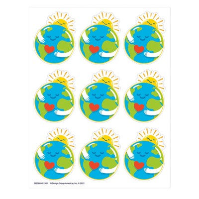 Eureka Earth Giant Stickers, Pack of 36 (Pack of 10)