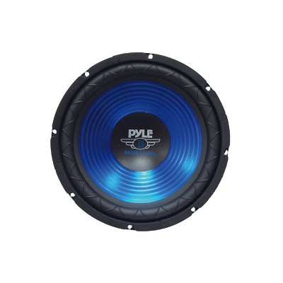 Pyle PLW10BL 10 Inch 600 Watt 4 Ohm Impedance Car Audio Stereo Sound System Power Subwoofer Speaker with 1.5 Inch High Temp Kapton Voice Coil, Blue