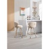 PAGED Counter Height Bar Stools Set of 2, Modern Velvet Kitchen Stools with Wood Legs, Upholstered Dining Chairs for Home Pub - 2 of 4
