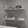 Vynxaria  47.3' Decorative Wall Shelf Set of 2 - Modern Floating Design - 2 of 4