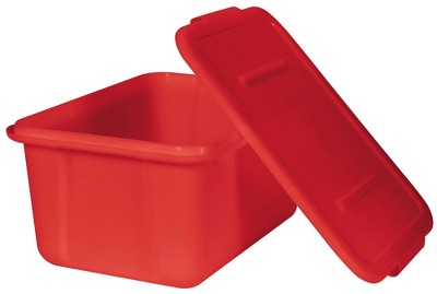 Redmon 11 Gallon Heavy Duty Nesta Bin w/Lid, Red