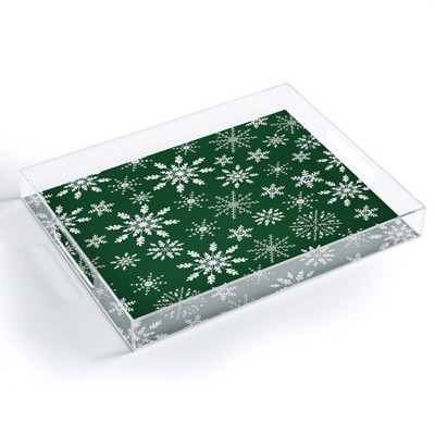 Iveta Abolina Silent Night Green Acrylic Tray - Deny Designs : Target