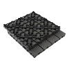 Cesicia 9 Pcs 11.8" x 11.8" heavy-duty & recyclable Wood-Plastic DIY Interlocking Deck Tiles, for Outdoor and Indoor Use, Waterproof - 2 of 4