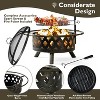 Aoxun Fire Pit 30in with Grill Outdoor Wood Burning 2 in 1 Fire Pit with Fire Poker (Black) - 3 of 4