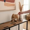 Sagebrook Home 8" Wooden Elephant Decor - Contemporary Rustic Brown Elephant Statue for Home or Office Decor - Decorative Animal Elephant Sculpture - 2 of 4