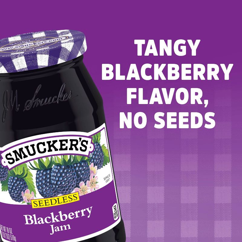 Smucker&#39;s Seedless Blackberry Jam - 18oz, 5 of 7