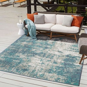 Unique Loom Outdoor Coastal Collection Area Rug - Okyanus (' " x ' "  ) - 1 of 4