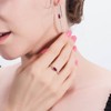 Hook Drop Earrings for Women Sterling Silver Red Emerald Cz Ginger Lyne Collection - 3 of 4